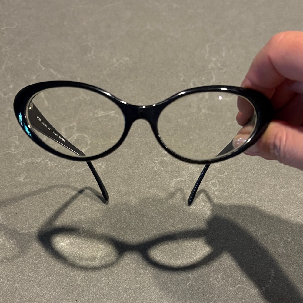 Jean LaFont Black Oval cat eye Women's Eyeglass Frames